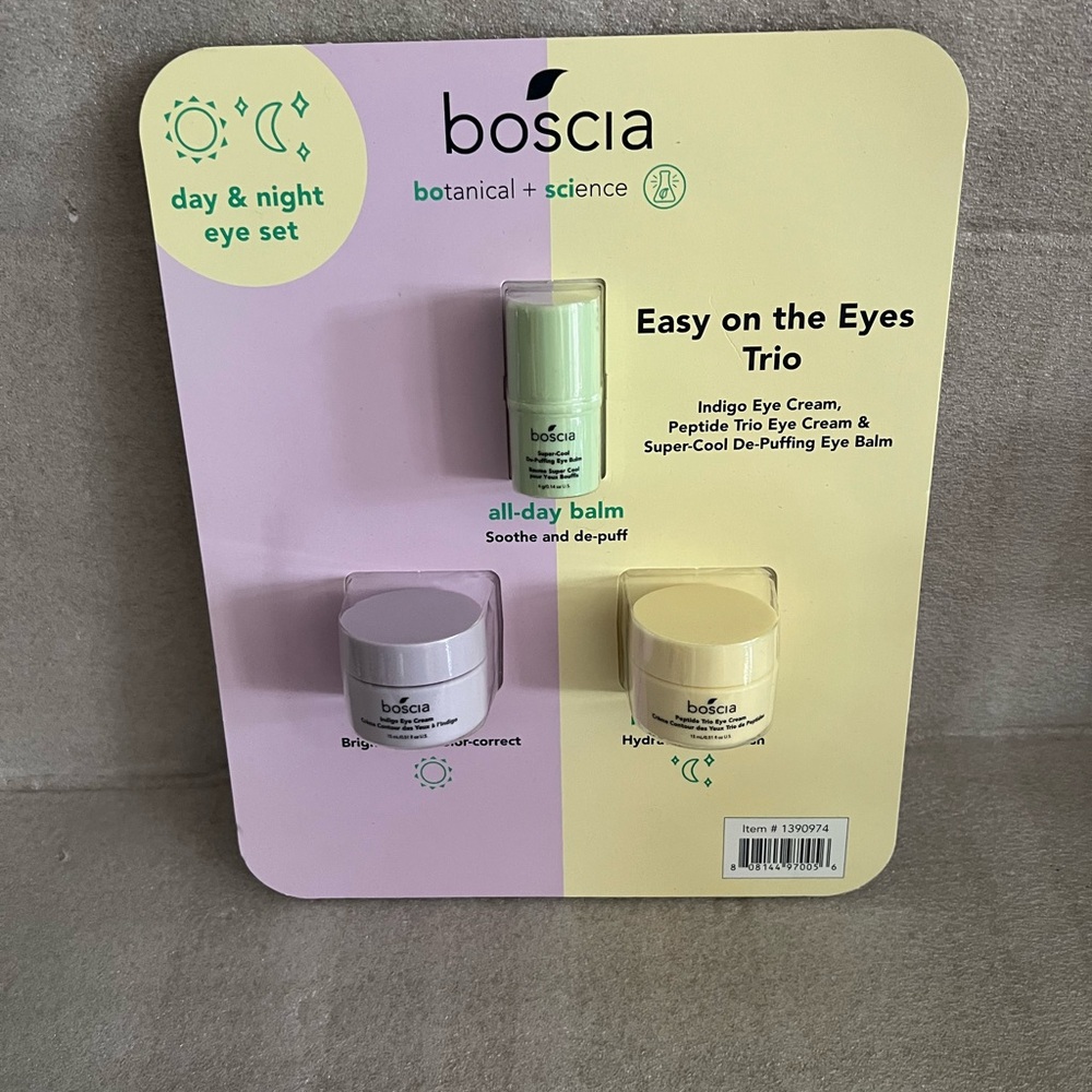 Boscia Botanical Science Day Night Easy on The Eyes Trio Eye Cream Balm Peptide